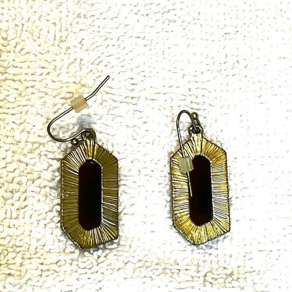 $5 ADD ON ITEM - Black & Gold Earrings - Picture 2 of 4